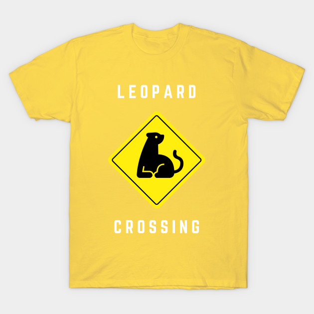 Leopard Crossing Animal Road Sign